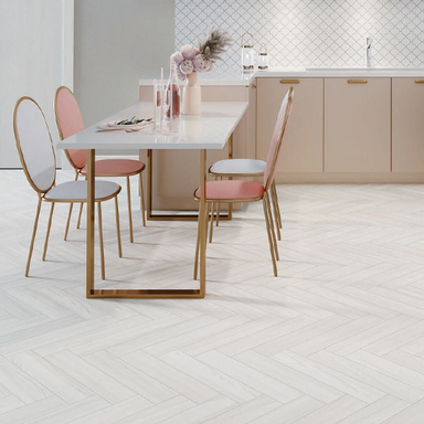 French White [8001] | Herringbone